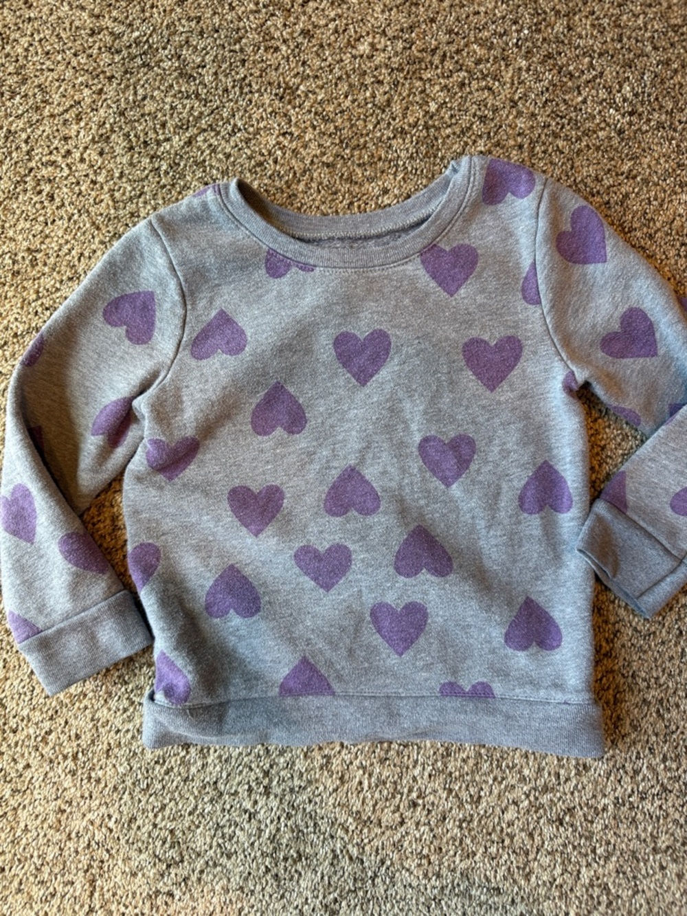 Garanimals | Gray Sweatshirt with Purple Heart Print